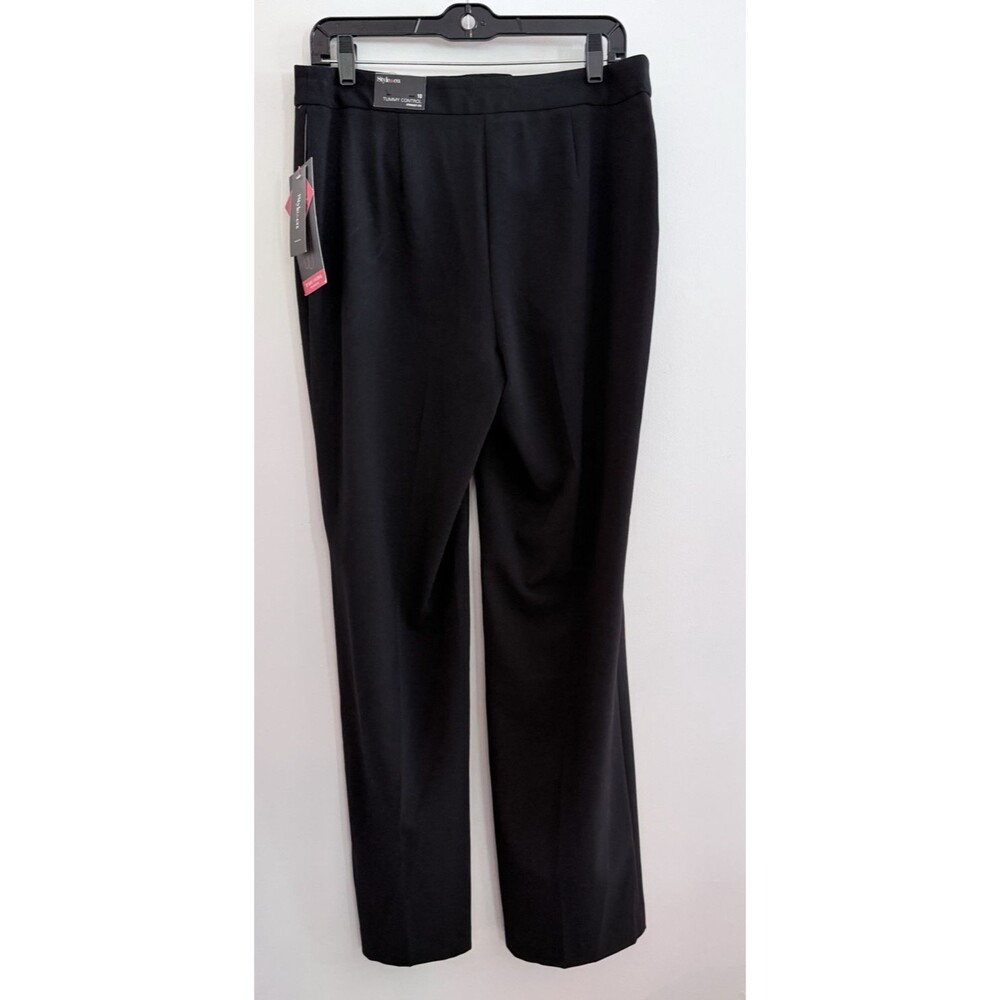 Style & Co Stretch Black Dress Pants Womens 10 Straight Leg Career Work Trousers